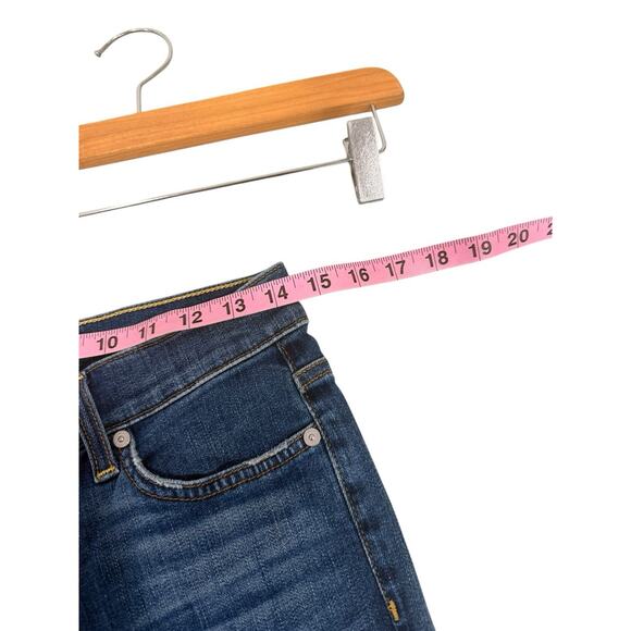 7 For All Mankind Dark Wash Dojo Flare Jeans Womens Size 29 - Picture 7 of 9